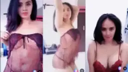 Kimaya Agata Bergoyang Dalam Lingerie Transparan Yang Menggoda