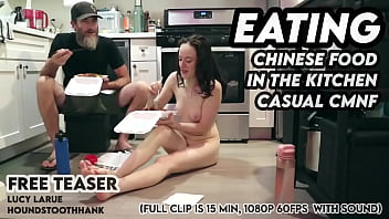 Menyantap Hidangan China Di Dapur Dengan Gaya Cmnf Yang Menggoda