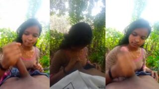 Pacar India Selatan Mengocok Dan Menghisap Di Tengah Hutan