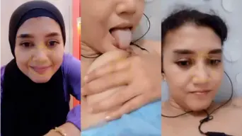 Vcs Amel Buka Hijab, Lidahnya Main Di Puting.